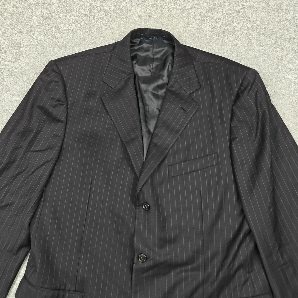Ermenegildo Zegna Blazer Mens IT 54 Gray Wool Pinstripe‎ Trofeo Suit Jacket
